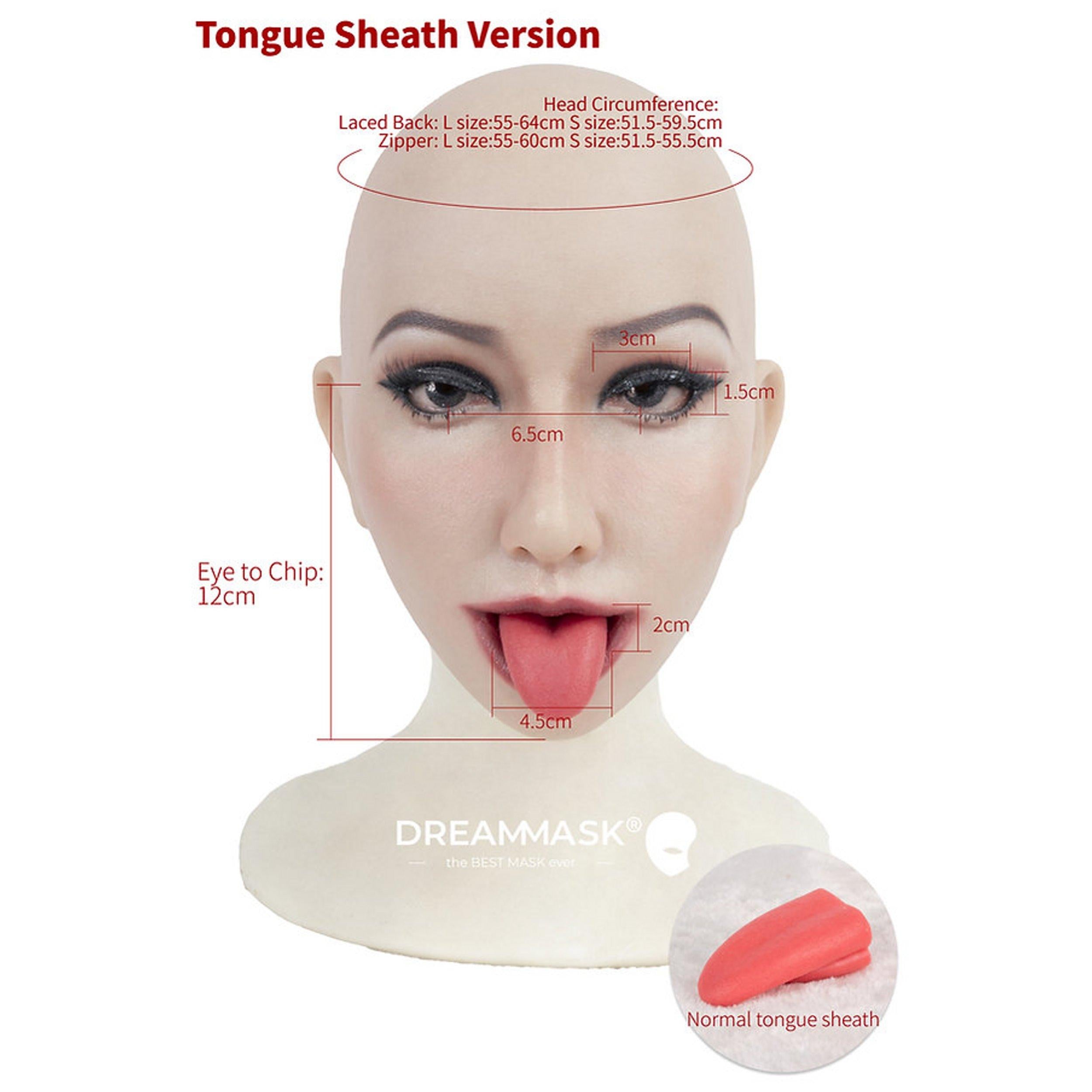 Dreammask Silikon Maske M23 Fantasy Desire Mask Zungen Version